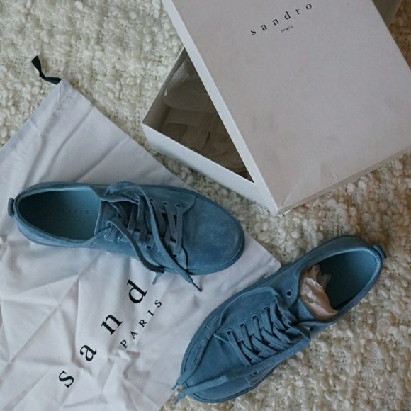 NWT Sandro suede sneakers - Picture 2 of 7